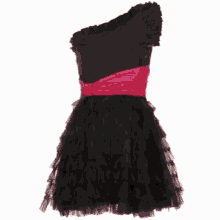 Retro Cocktail Dress Black Red Pink
