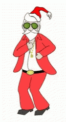 Retro Cool Dancing Santa Claus GIF