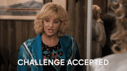 Retro Girl Challenge Accepted GIF