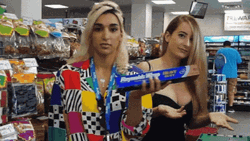 Retro Ladies Donning Tinfoil Hat GIF