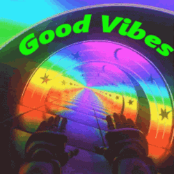 Retro Trippy Good Vibes Train Ride GIF