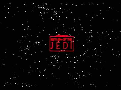 Return Of The Jedi Logo In Red GIF