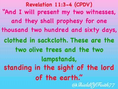 Revelation 11:3-4 CPDV On Blue And Pink Background GIF