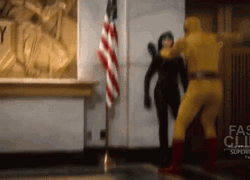 Reverse Flash Down On Ground Defeated GIF