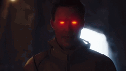 Reverse Flash Flickering Red Laser Eyes GIF
