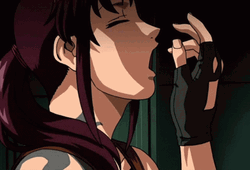 Revy Anime Girl Sleepy Yawn GIF