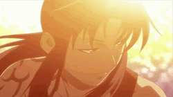 Revy Anime Smile Ocean Sunset GIF