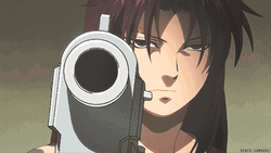 Revy Black Lagoon Firing Loop GIF