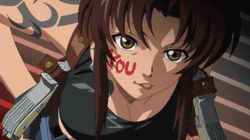 Revy Black Lagoon You Shooting Censored GIF