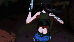 Revy Fired Up Shooting Black Lagoon GIF