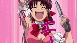 Revy Pissed Funny Scene Black Lagoon GIF