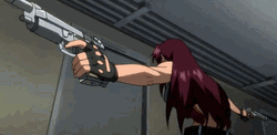 Revy Two Hands Firing Gun Anime GIF