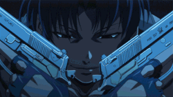 Revy Wild Smirk Shooting Gun GIF