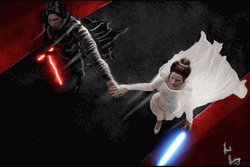 Reylo Rey And Kylo Holding Hands GIF