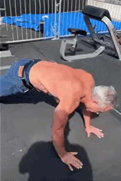 Rfk Doing Push Up Workout GIF