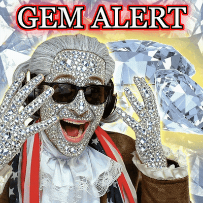 Rhinestone Face Man With Headphones Gloves Gem Alert GIF