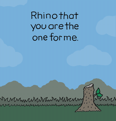 Rhino With Chippy The Dog GIF
