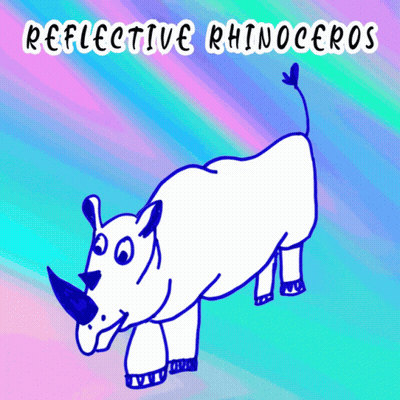Rhinoceros Saying Reflective Rhinoceros GIF