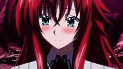 Rias Felt Shy And Blushed GIF