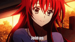 Rias Gremory Join Us Please Cute Anime Girl GIF