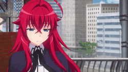 Rias Gremory Surprise Kiss Issei  GIF