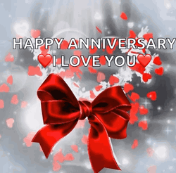 Ribbon And Hearts Happy Anniversary Meme GIF