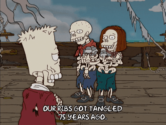 Ribs Got Tangled The Simpsons GIF