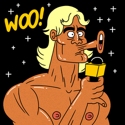 Ric Flair Cartoon Animation GIF