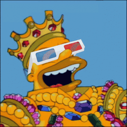 Rich Homer Wearing Lots Of Gold GIF