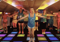 Richard Simmons Flying Action GIF
