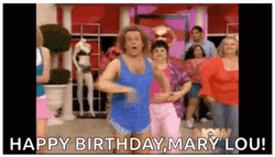Richard Simmons Happy Birthday Mary Lou GIF
