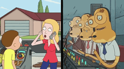 Rick And Morty Calling Customer Service GIF