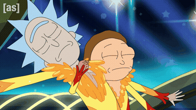 Rick And Morty Cartoon With As GIF