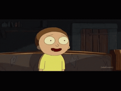 Rick And Morty Character Standing Next To Couch Saying Fam Fam GIF