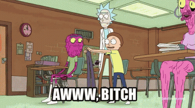Rick And Morty Classroom Awww Bitch GIF