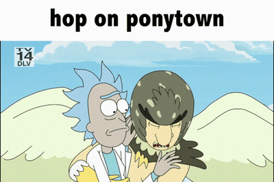 Rick and Morty Hop on Ponytown