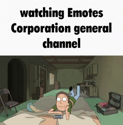 Rick And Morty Laying On Bed Watching Emotes GIF
