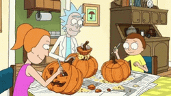 Rick And Morty Pumpkins GIF