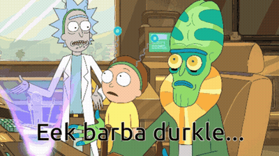 Rick And Morty Saying Eek Barba Durkle GIF
