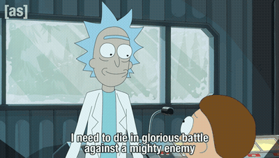 Rick And Morty Saying I Need To Die GIF