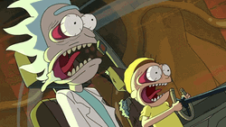 Rick And Morty Scared Roller Coaster
