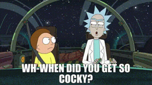 Rick And Morty Sitting In Car Talking GIF