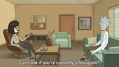 Rick And Morty Sitting On Couch GIF