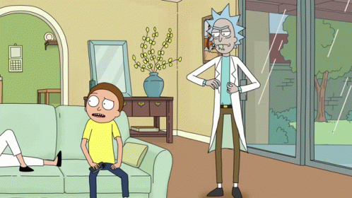 Rick And Morty Standing Together GIF
