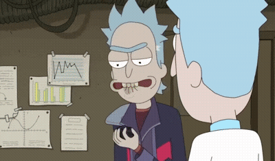 Rick And Morty Talking In Front Of Bulletin Board With Graphs GIF