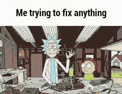 Rick And Morty Trying To Fix Anything GIF