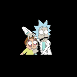 Rick And Morty Vaporwave Sticker