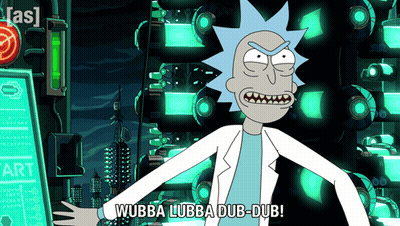 Rick And Morty Wubba Lubba Dub-Dub GIF