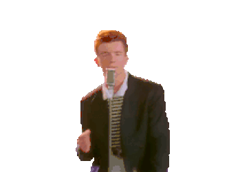 Rick Astley Sticker GIF