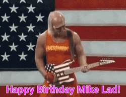 Rick Derringer Real American Happy Birthday Mike  GIF